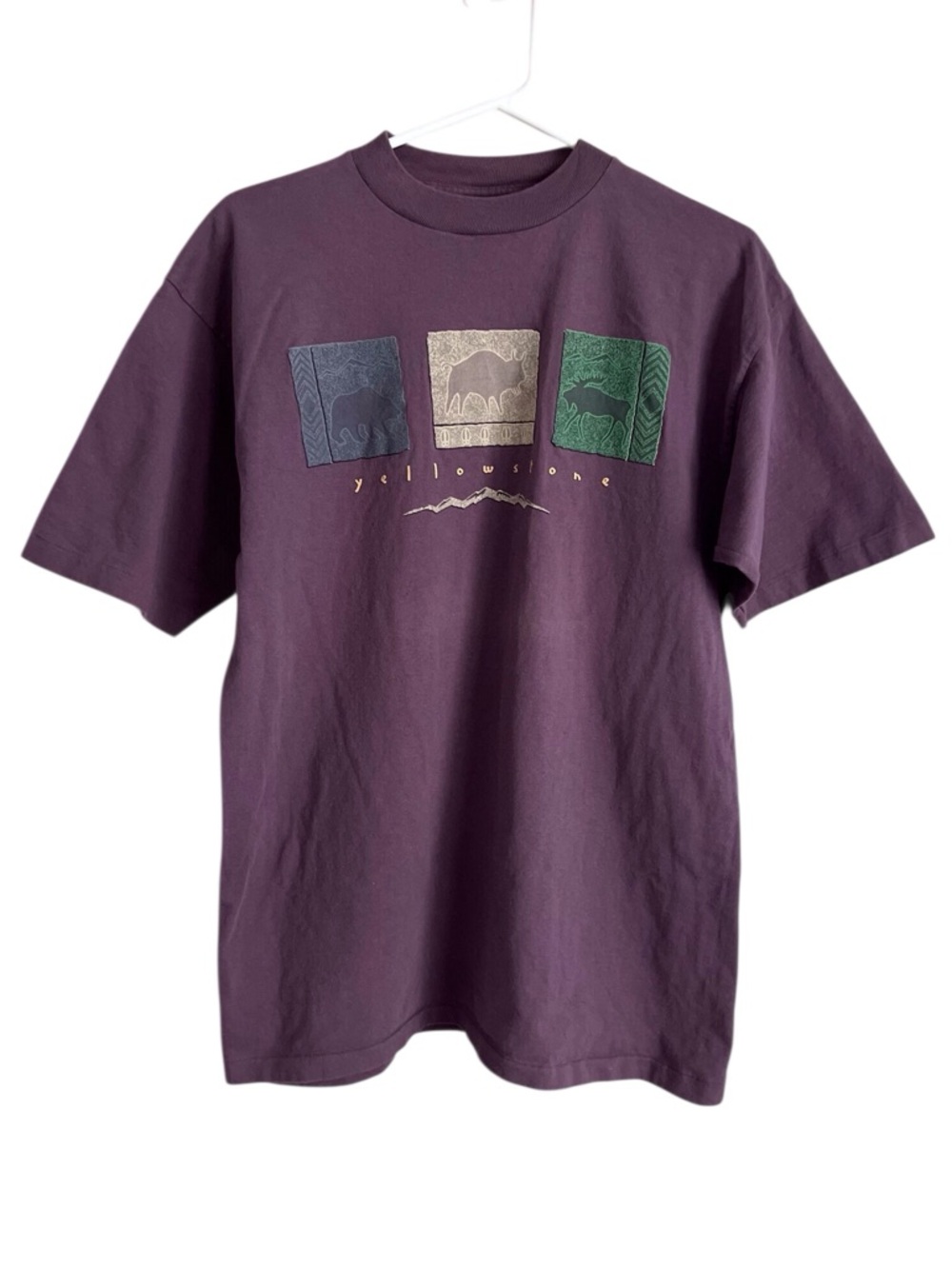 Vintage 90s Prairie Mountain Yellowstone Graphic Shirt Single Stitch Men’s Large